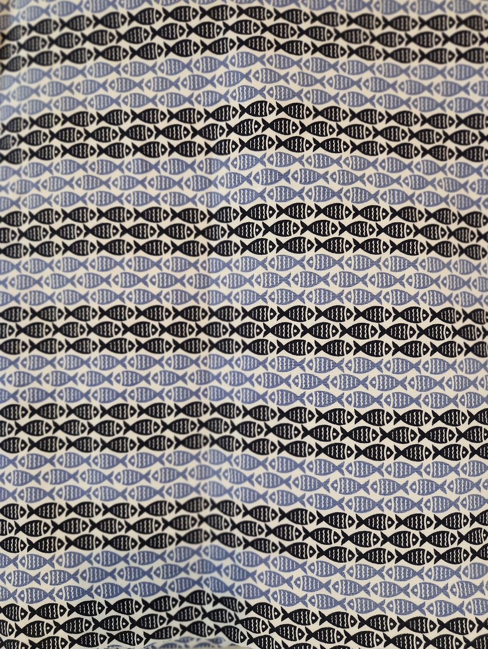 Talbots Blue Ombre Fish Print Cotton A-Line Skirt Size 10 Coastal Casual Design - Picture 2 of 6